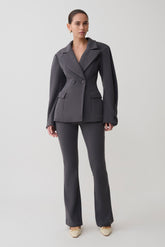Marion Fit And Flare Pant - Charcoal Shadow